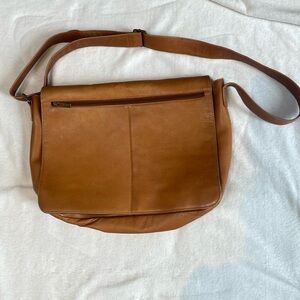 Leather messenger bag